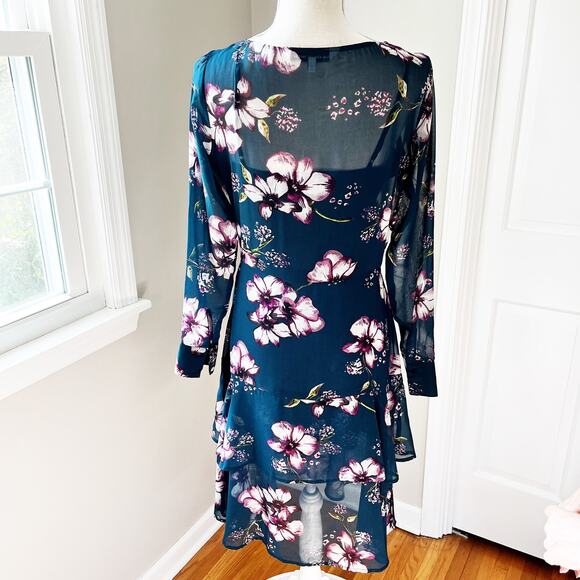 Cupcakes and Cashmere Chiffon Tiered Floral Midi Dress - Picture 6 of 8